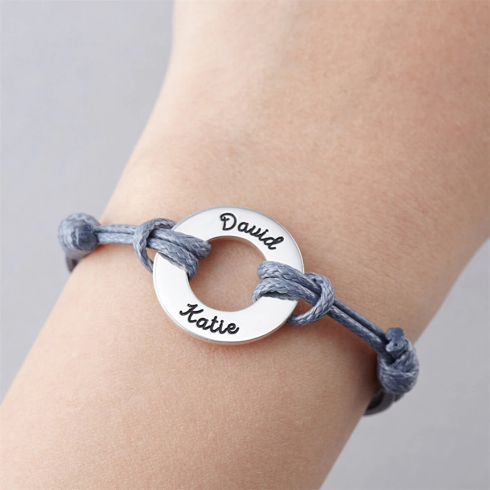 Personalisiertes Leder Armband Mit Ring