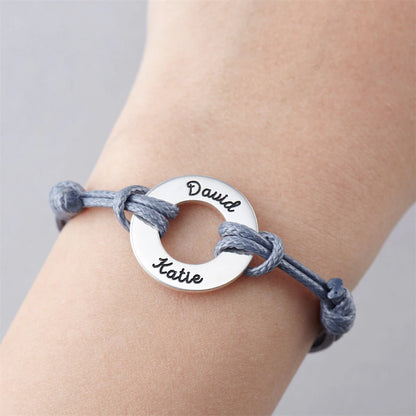 Personalisiertes Leder Armband Mit Ring