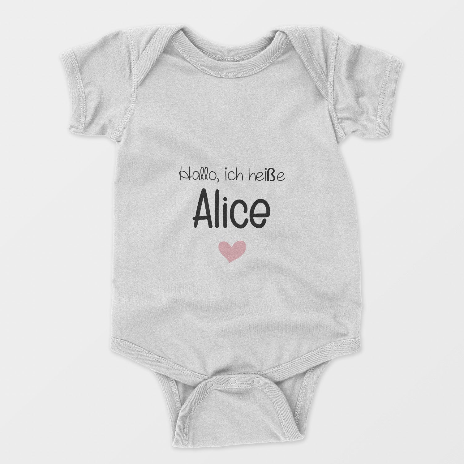 Personalisierter Baby Body Strampler Hallo Mit Name