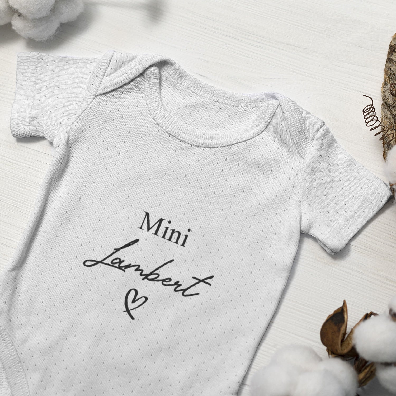 Personalisierter Baby Body Strampler Mini Mit Nachname