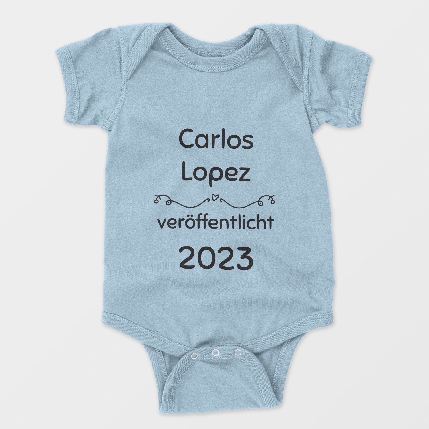 Personalisierter Baby Body Strampler Mit Name Und Geburtsdatum