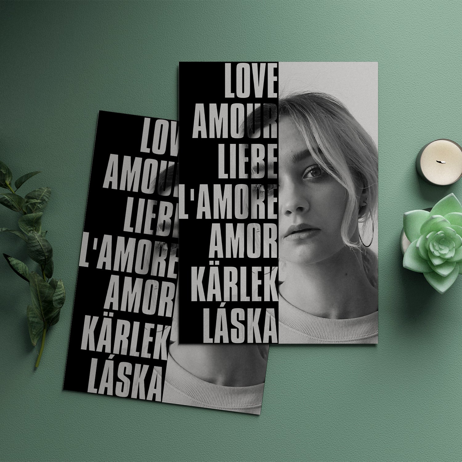 Personalisiertes Poster Liebe Sprachen Mit Foto