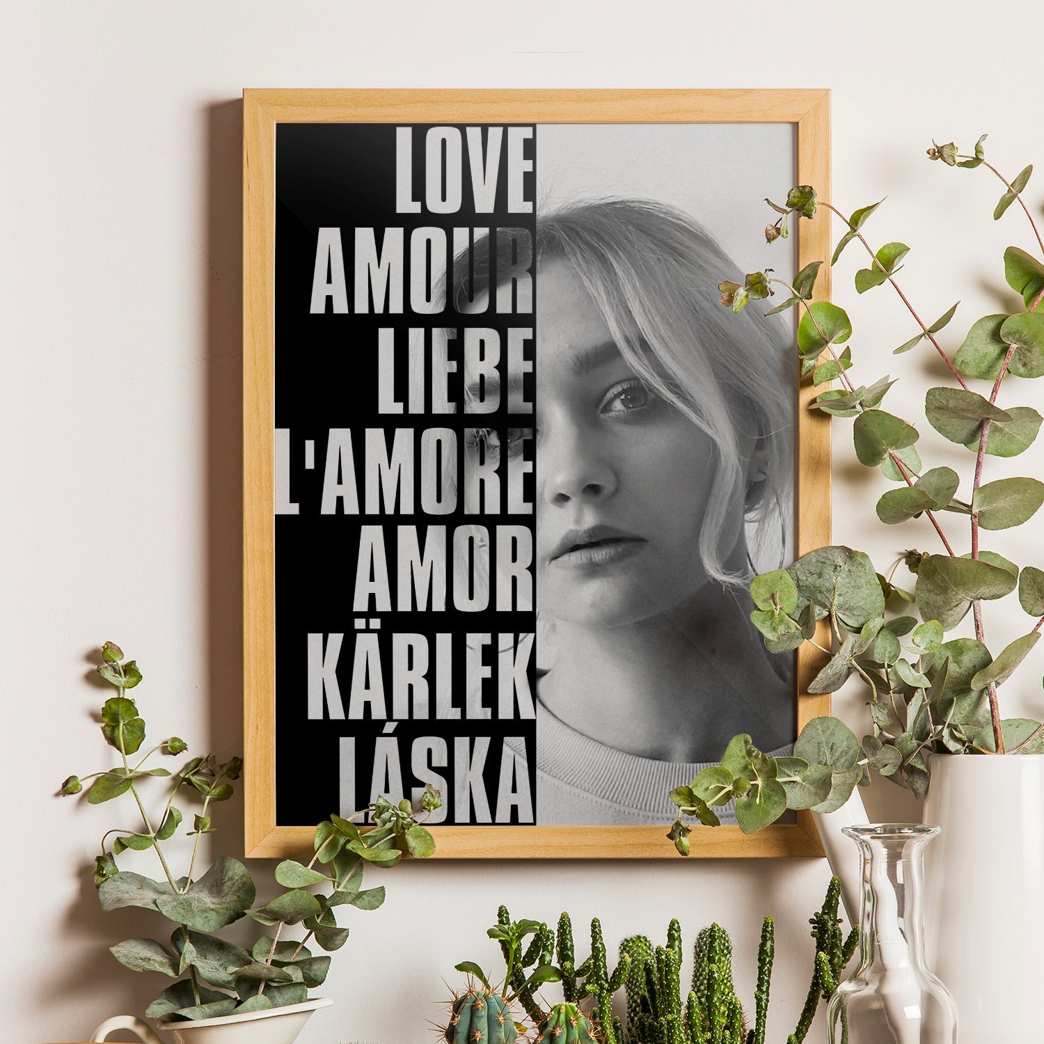 Personalisiertes Poster Liebe Sprachen Mit Foto