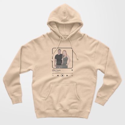 Personalisierter Hoodie Pullover Spotify Song Mit Illustration