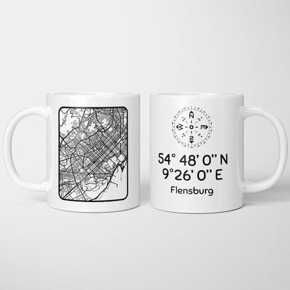 Personalisierte Koordinaten Tasse