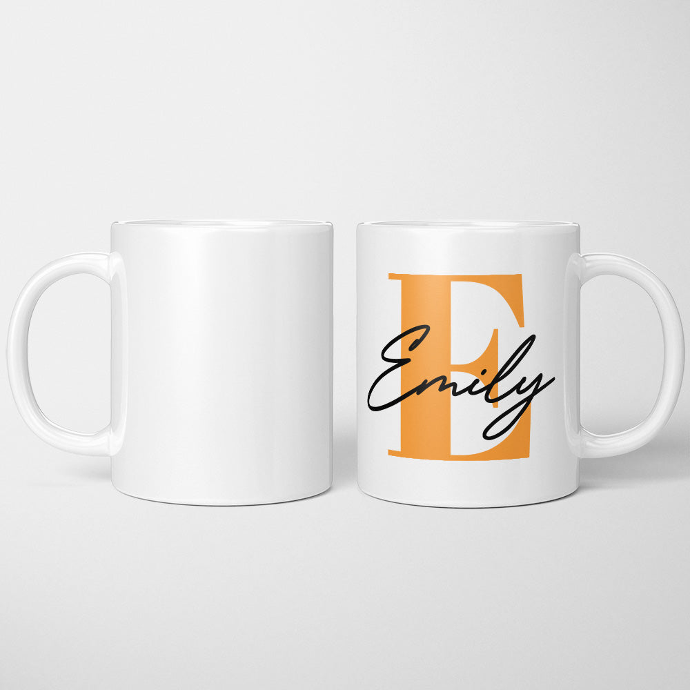 Personalisierte Tasse mit Name und Initiale