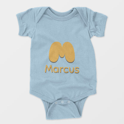 Personalisierter Baby Body Strampler Initial Mit Name