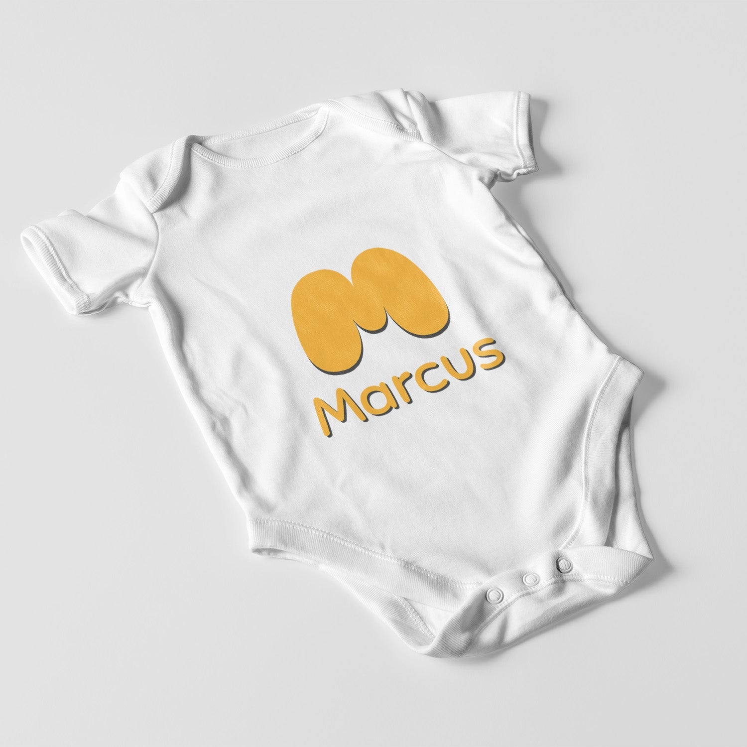 Personalisierter Baby Body Strampler Initial Mit Name