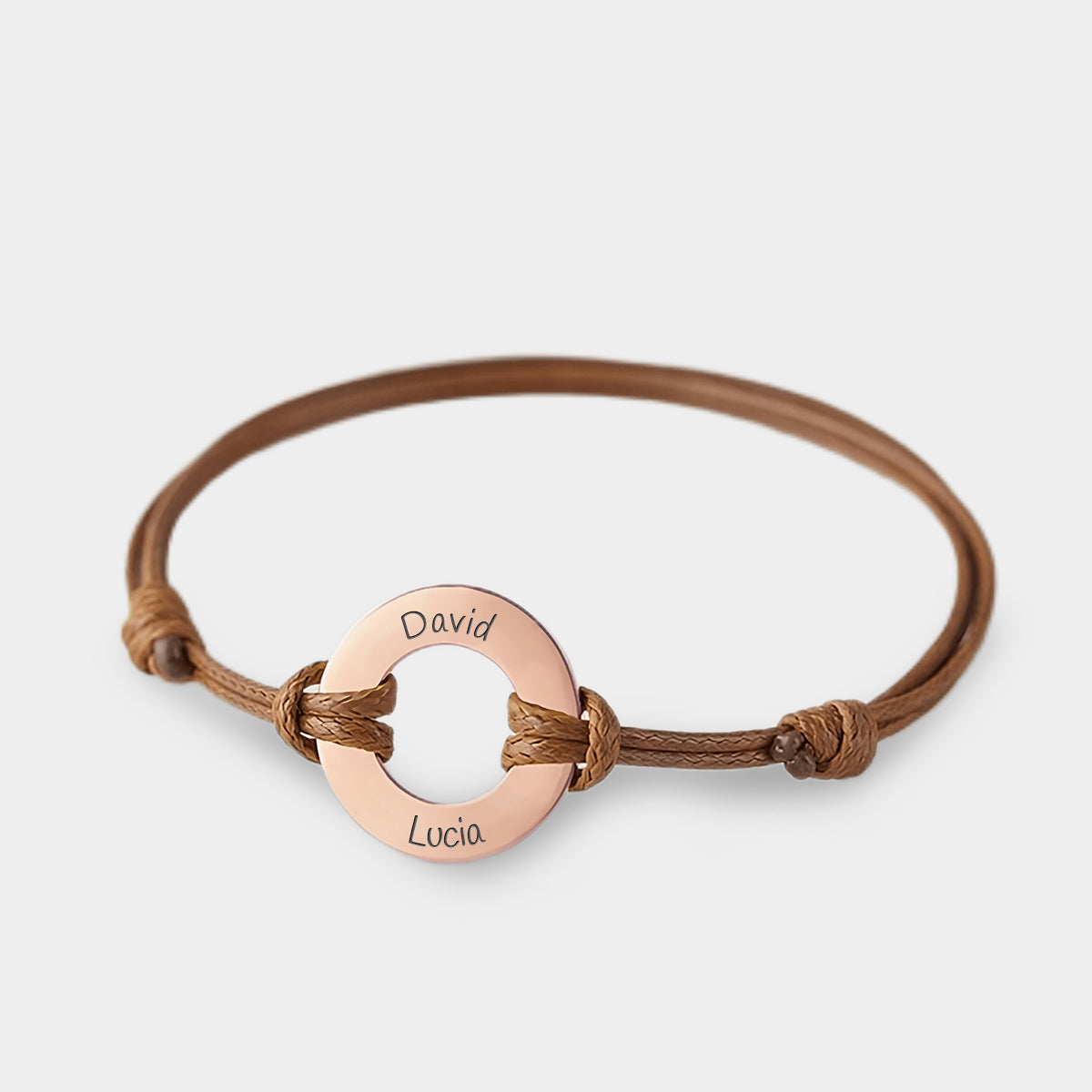 Personalisiertes Leder Armband Mit Ring