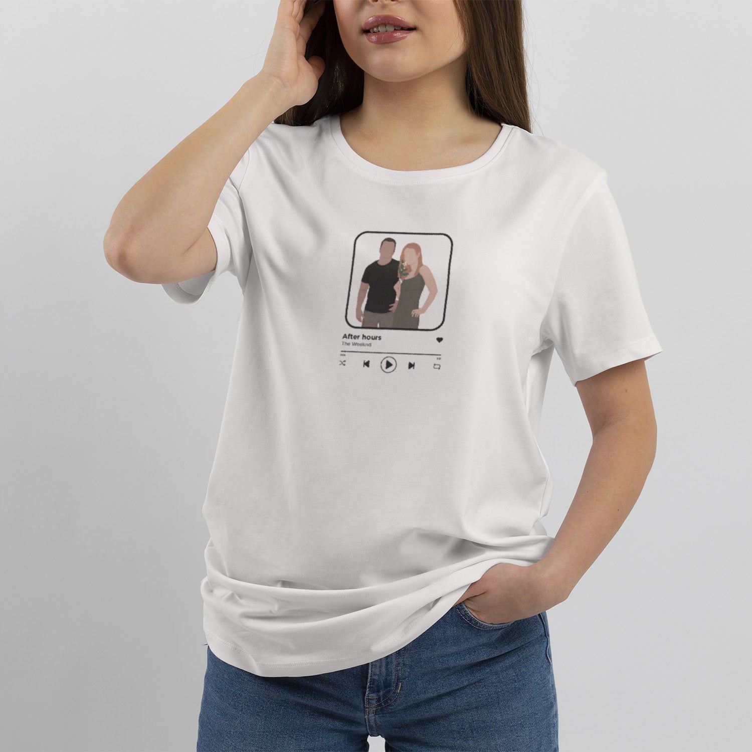 Personalisiertes T-Shirt Spotify Song Mit Illustration