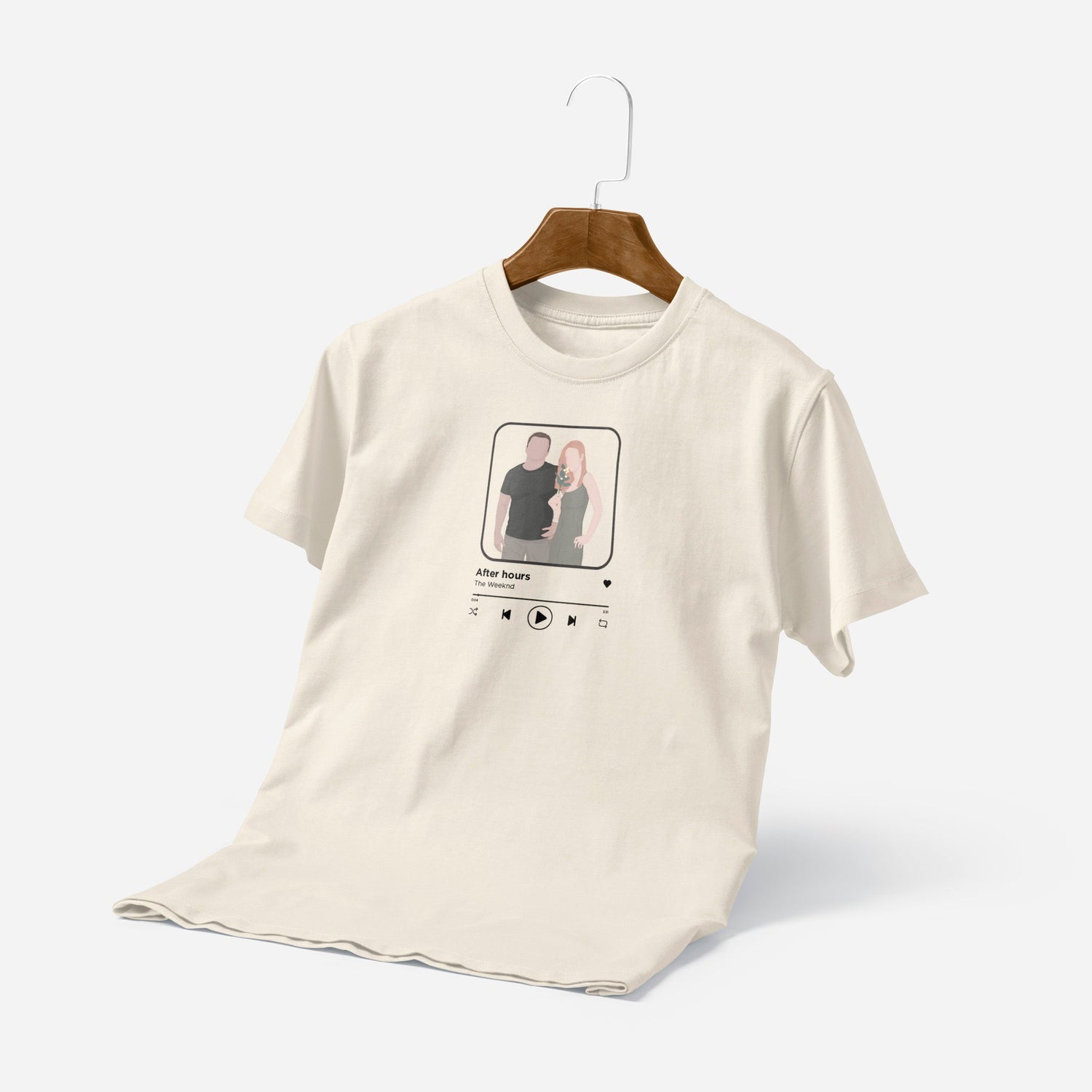 Personalisiertes T-Shirt Spotify Song Mit Illustration